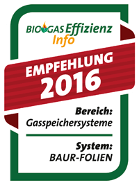 Biogaseffizienz Info - Gasspeichersysteme - Empfehlung 2016