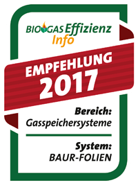 Biogaseffizienz Info - Gasspeichersysteme - Empfehlung 2017
