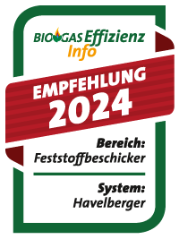 Biogaseffizienz Info - Feststoffbeschicker - Empfehlung 2024